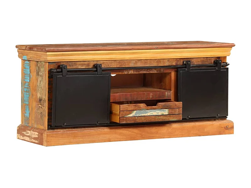 Garden Furniture -  Tv-meubel 110x30x45 cm massief gerecycled hout