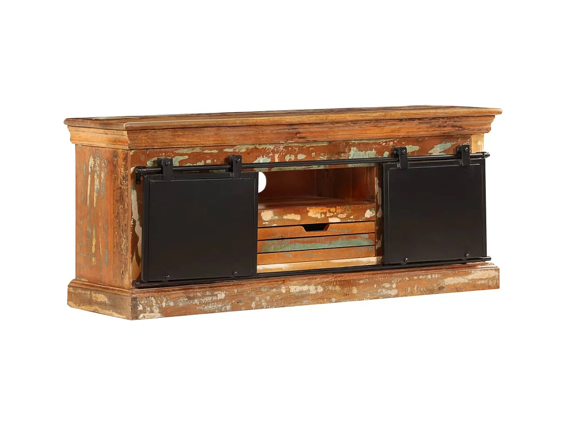 Garden Furniture -  Meuble TV 110 x 30 x 45 cm Bois de récupération massif