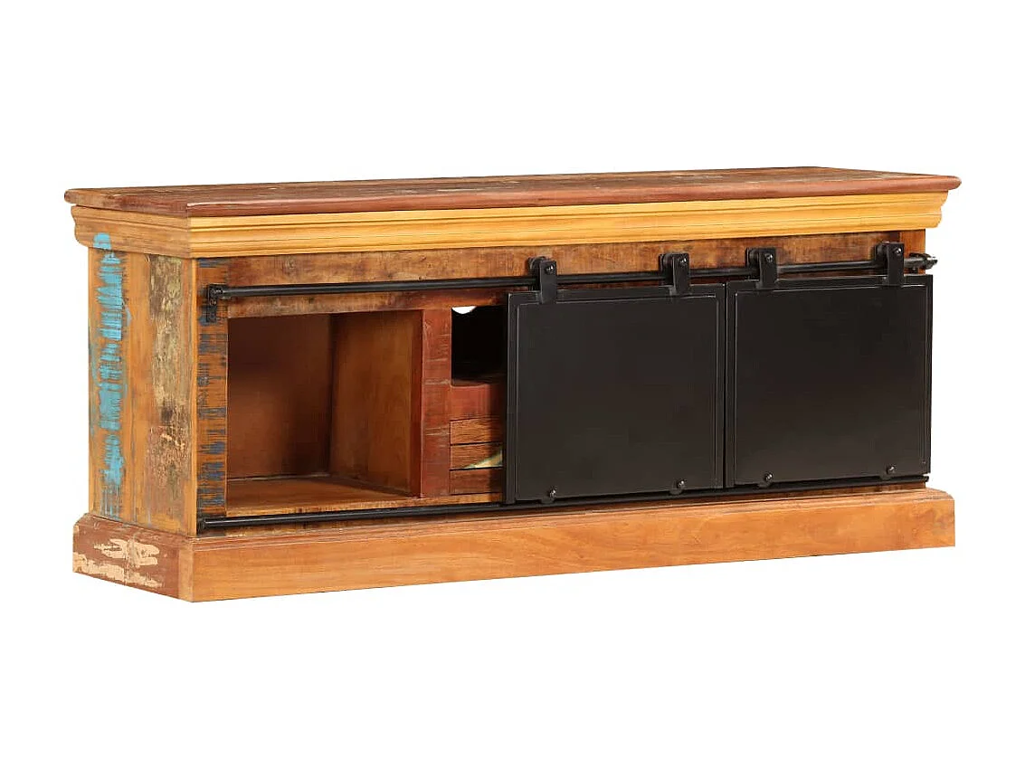 Garden Furniture -  Meuble TV 110 x 30 x 45 cm Bois de récupération massif