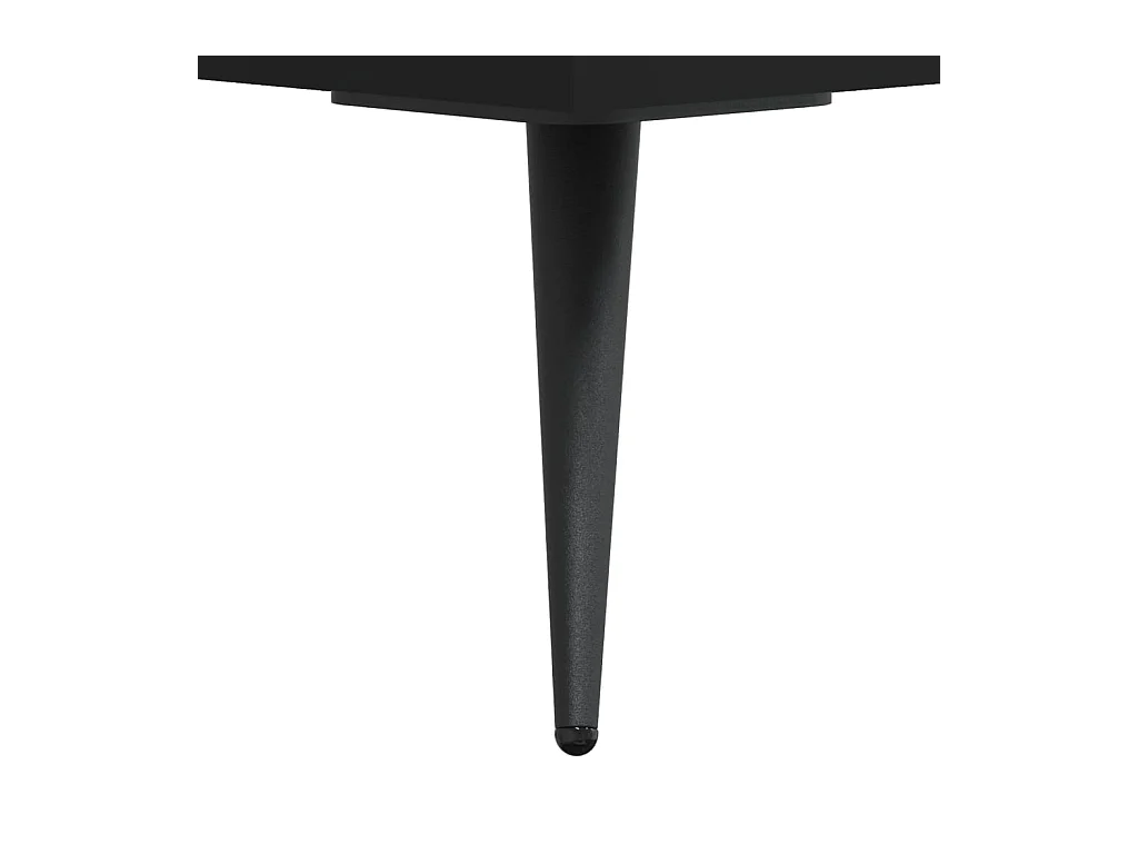 Tjorlin  Meuble TV noir 150x36x30 cm bois d'ingénierie
