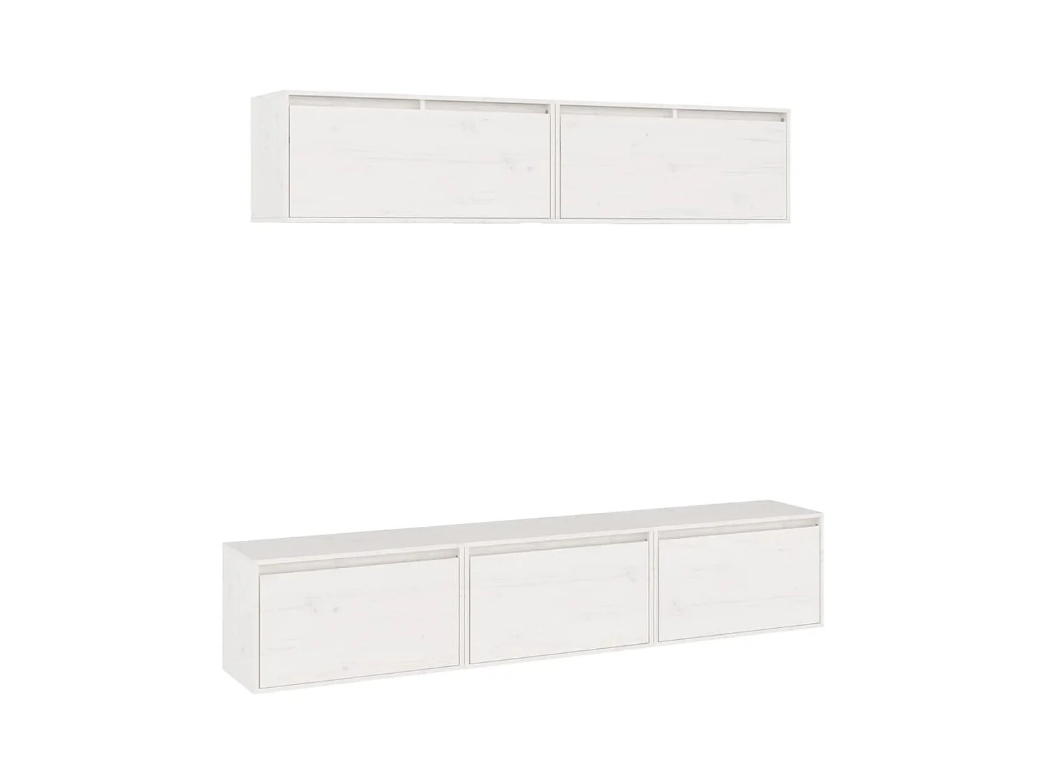 Fontenay-sous-Bois  Muebles para TV 5 piezas madera maciza de pino blanco