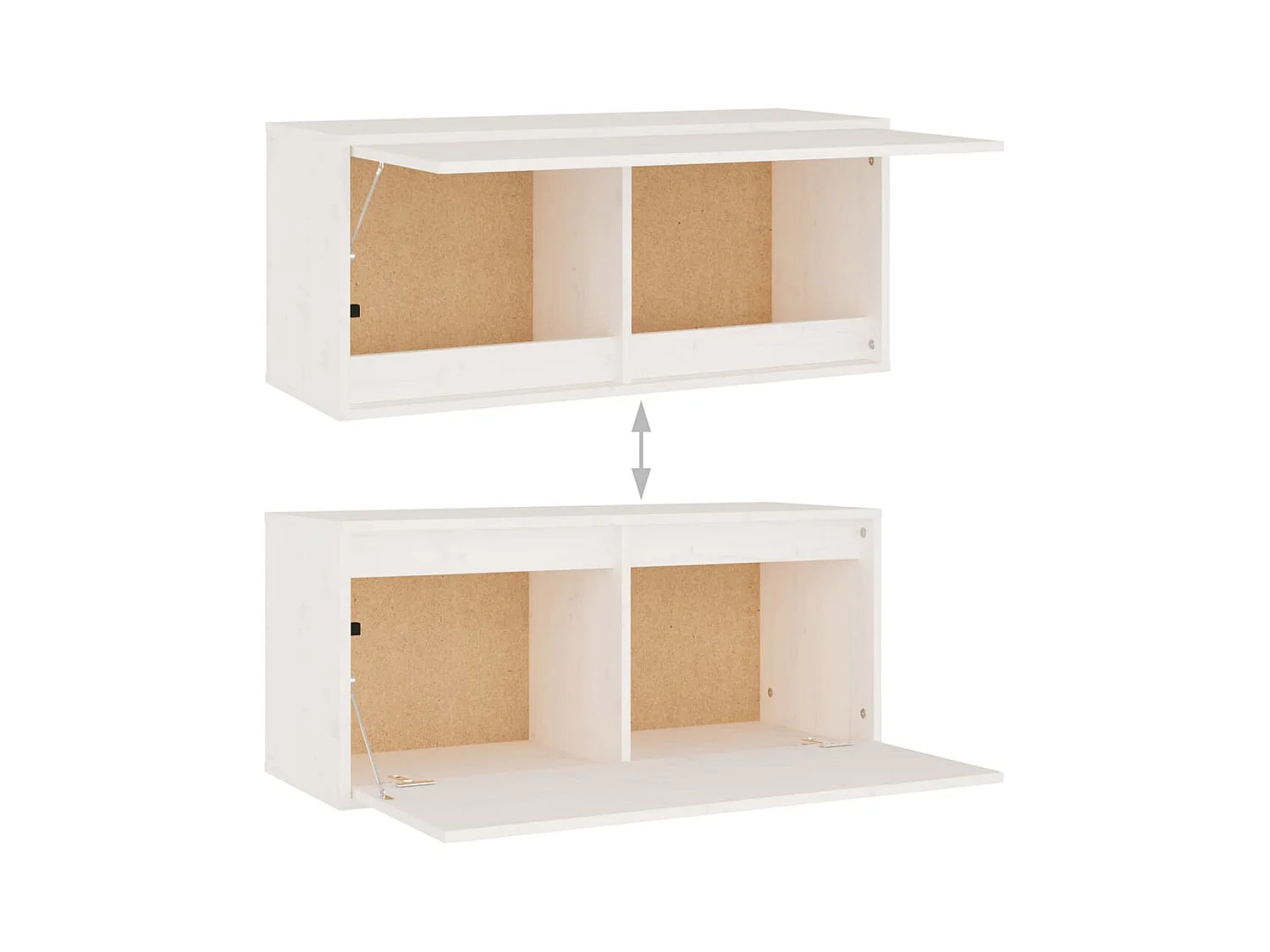 Fontenay-sous-Bois  Muebles para TV 5 piezas madera maciza de pino blanco