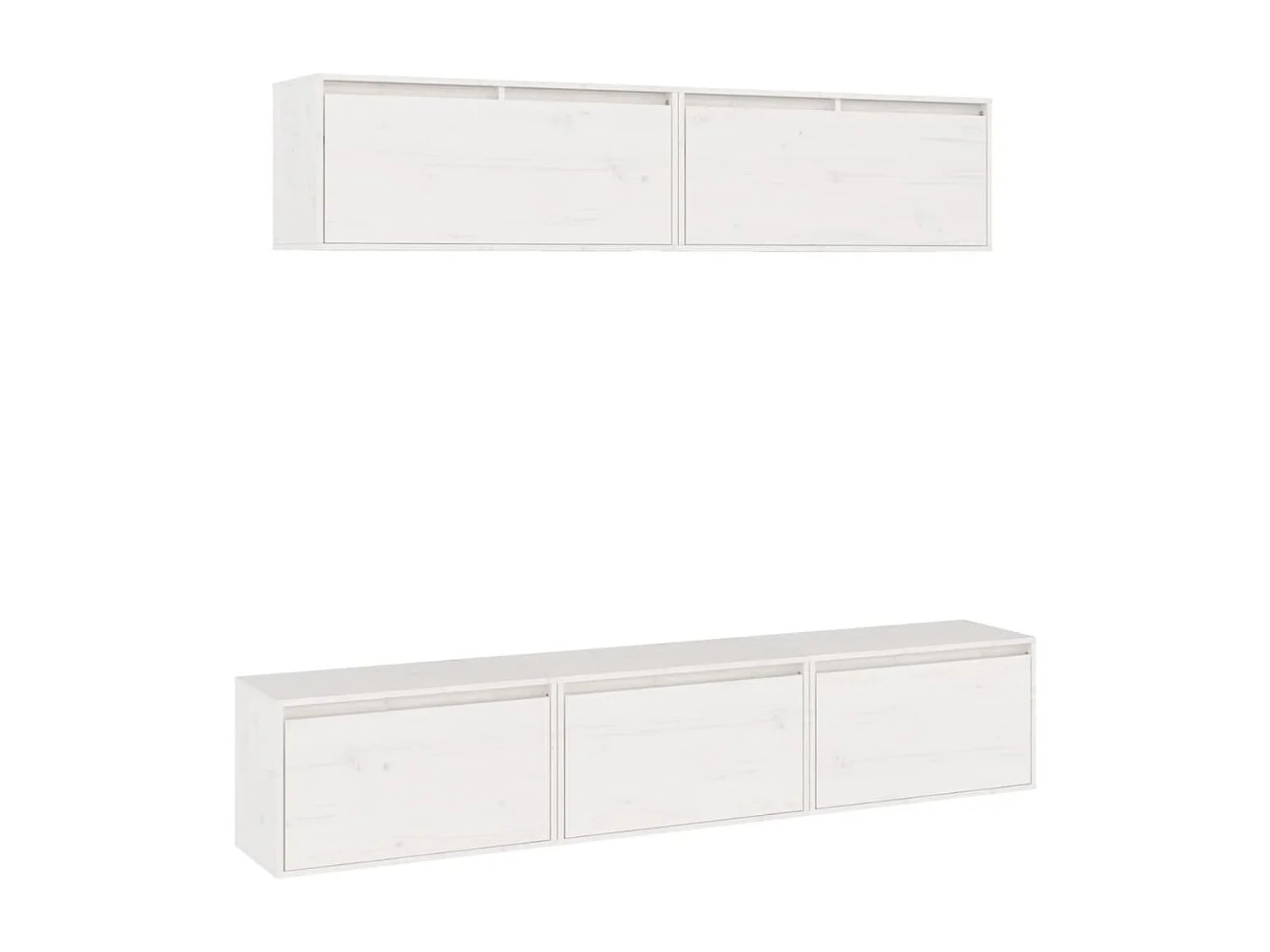 Fontenay-sous-Bois  Muebles para TV 5 piezas madera maciza de pino blanco