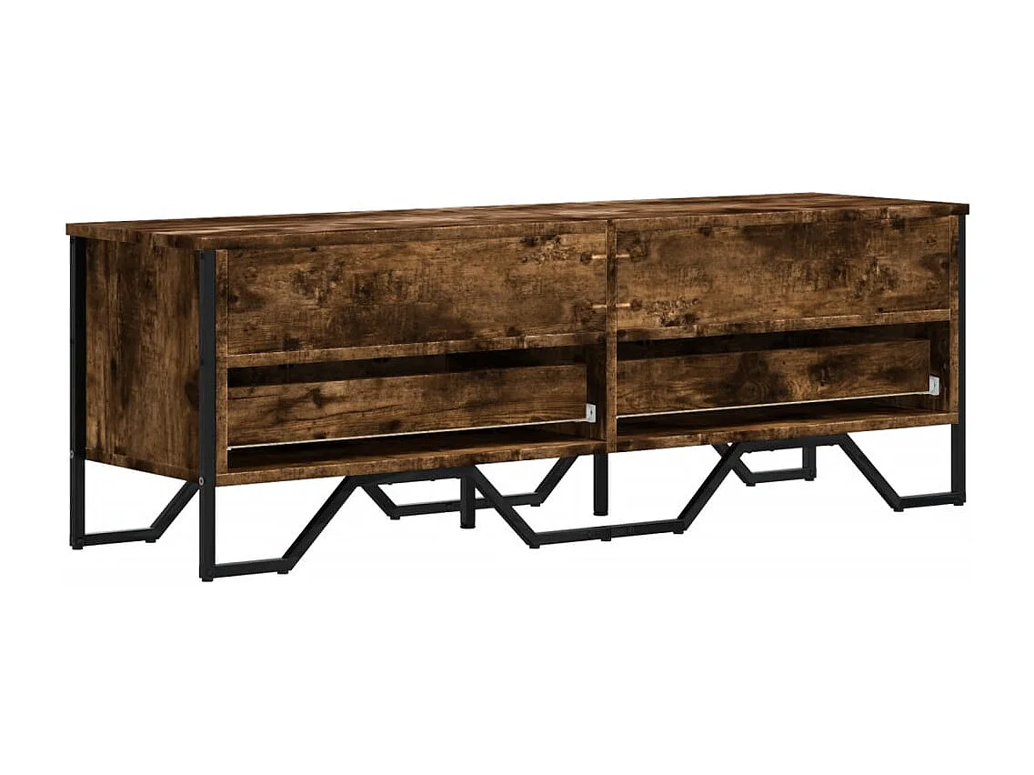 Henri-Jean  Meuble TV chêne fumé 122x34x41 cm bois d'ingénierie