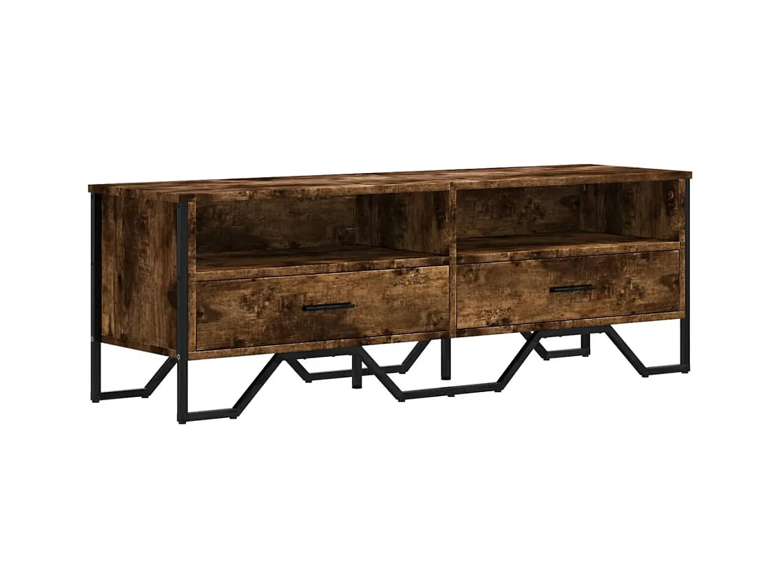 Henri-Jean  Tv-meubel 122x34x41 cm bewerkt hout gerookt eikenkleurig