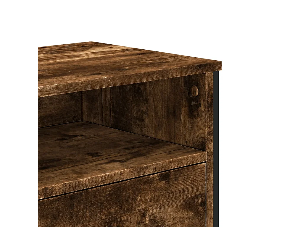 Henri-Jean  Mueble de TV madera de ingeniería roble ahumado 122x34x41 cm