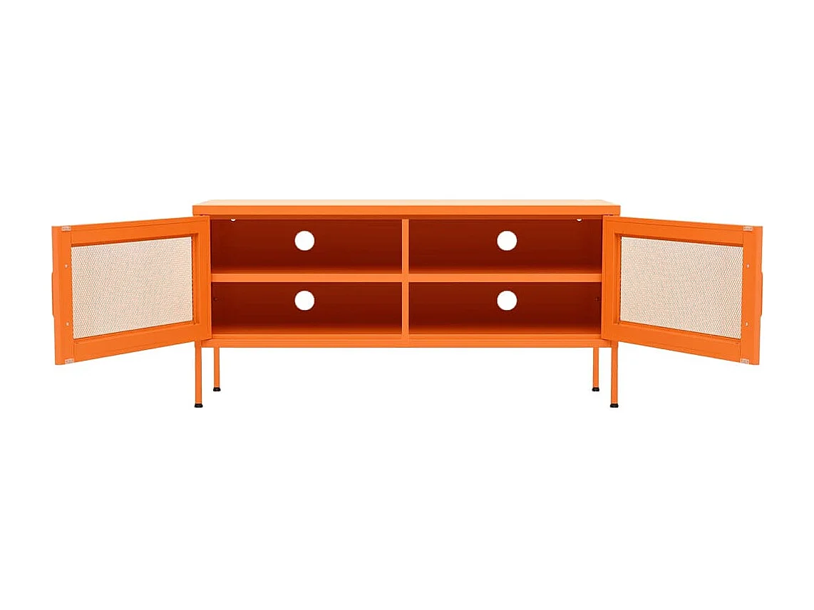 Jennica  Meuble TV Orange 105x35x50 cm Acier