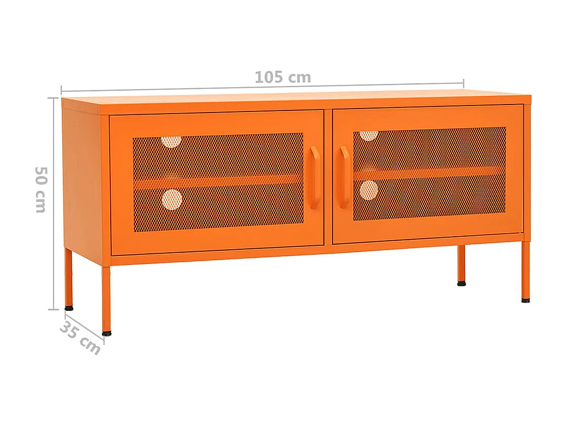 Jennica  Tv-meubel 105x35x50 cm staal oranje