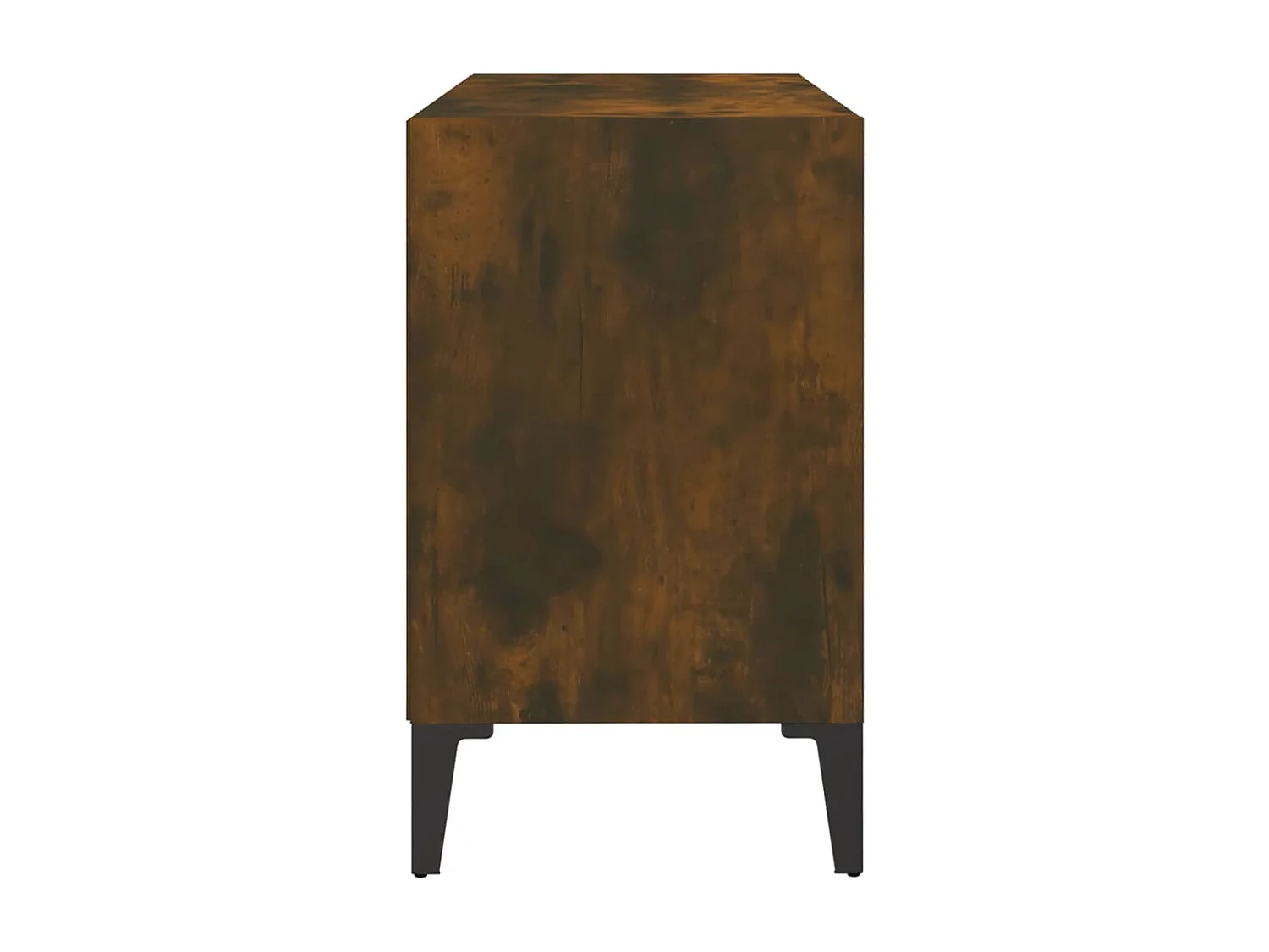 Eadestown  Meuble TV avec pieds en métal Chêne fumé 69,5x30x50 cm