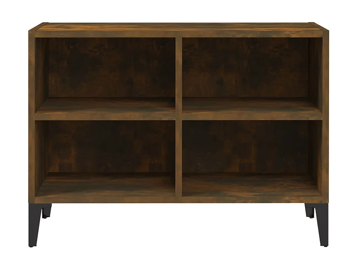 Eadestown  Meuble TV avec pieds en métal Chêne fumé 69,5x30x50 cm