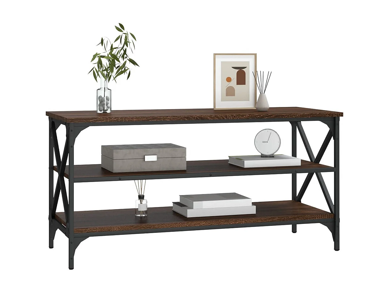 Othmane  Meuble TV Chêne marron 100x40x50 cm Bois d'ingénierie