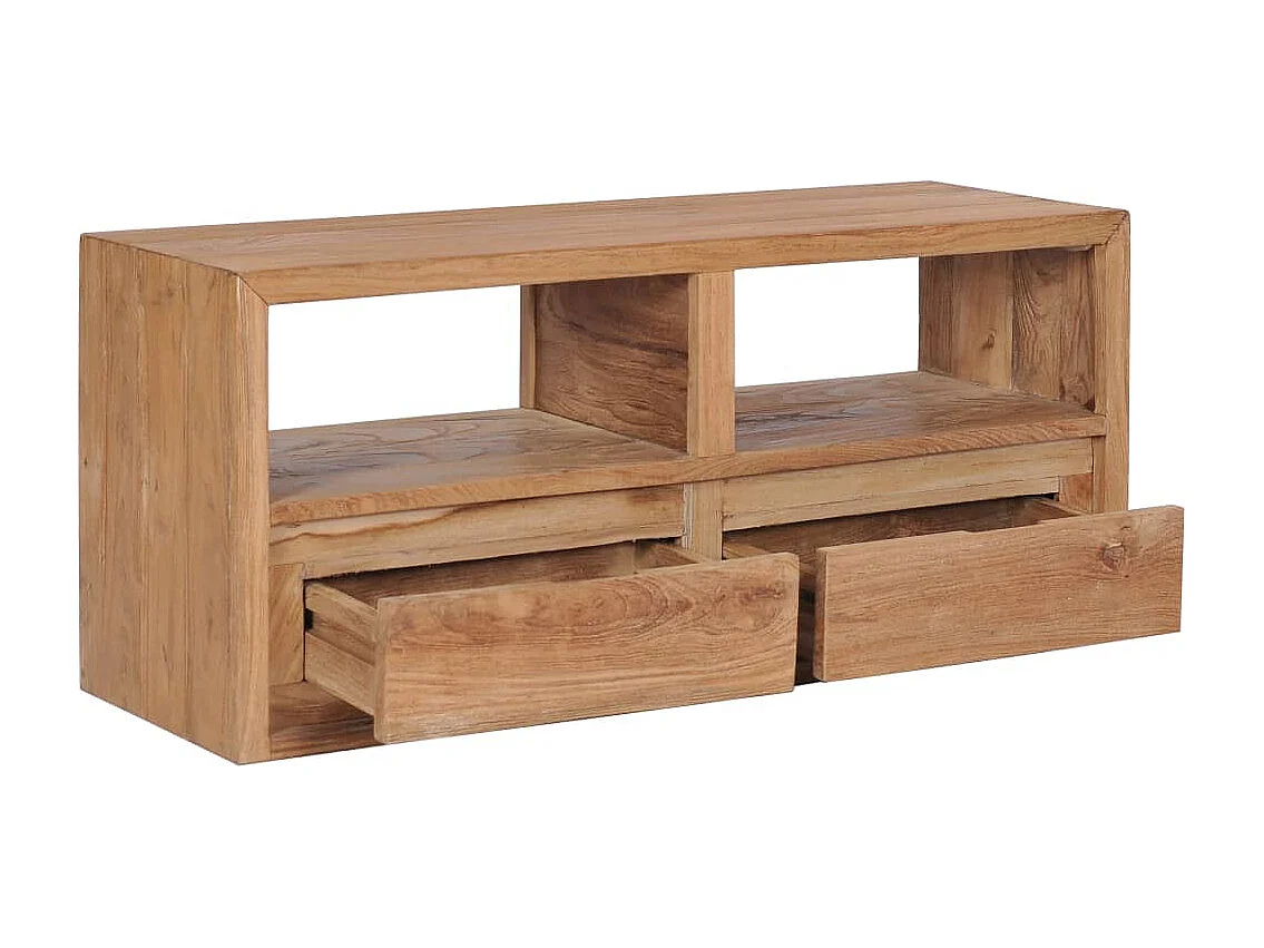 Garden Furniture -  Meuble TV 90x30x40 cm bois de teck solide