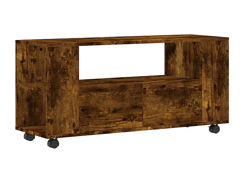Elli  Tv-meubel 102x34,5x43 cm bewerkt hout gerookt eikenkleurig