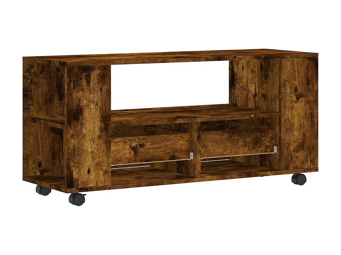 Elli  Tv-meubel 102x34,5x43 cm bewerkt hout gerookt eikenkleurig
