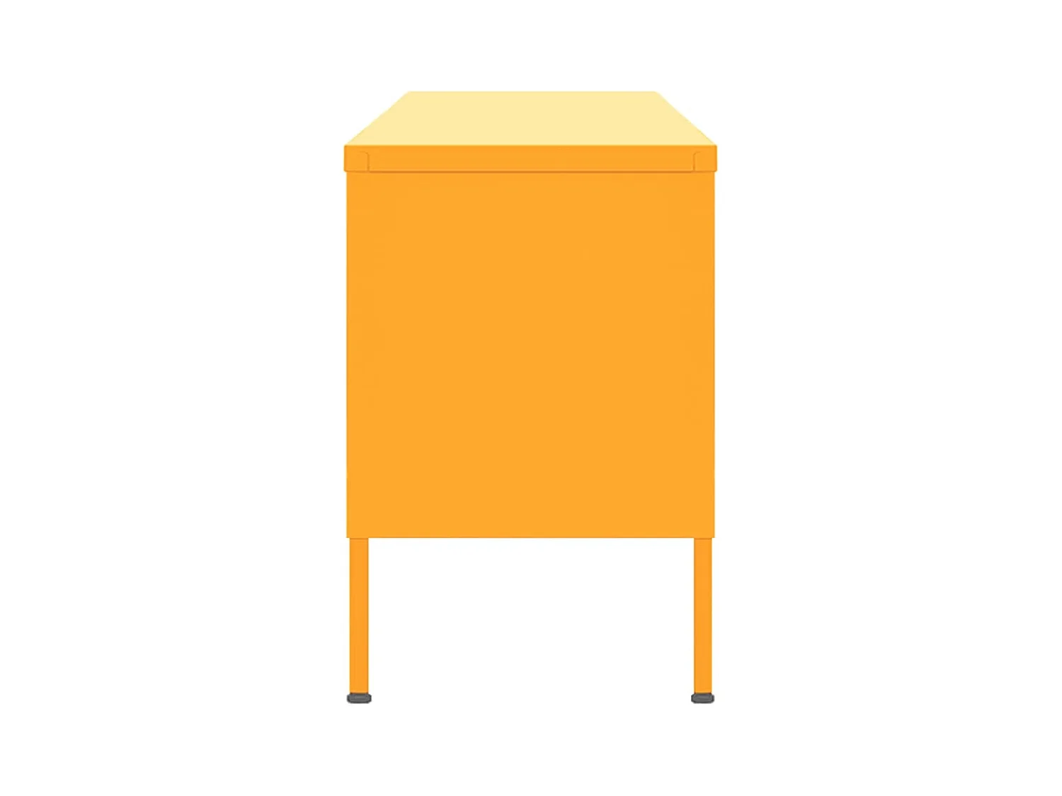 Jennica  Meuble TV Jaune moutarde 105x35x50 cm Acier