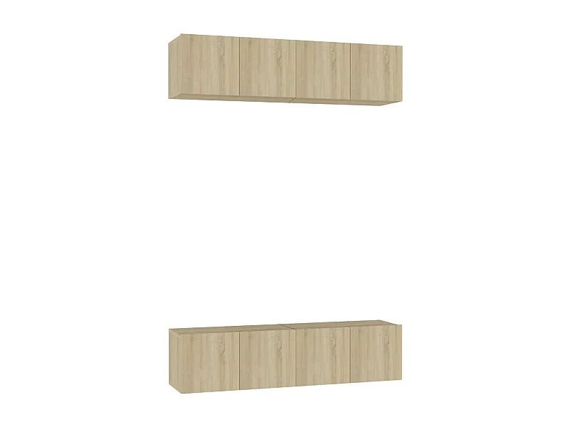 Sultan  Meubles TV 4 pcs Chêne sonoma 60x30x30 cm Bois d'ingénierie