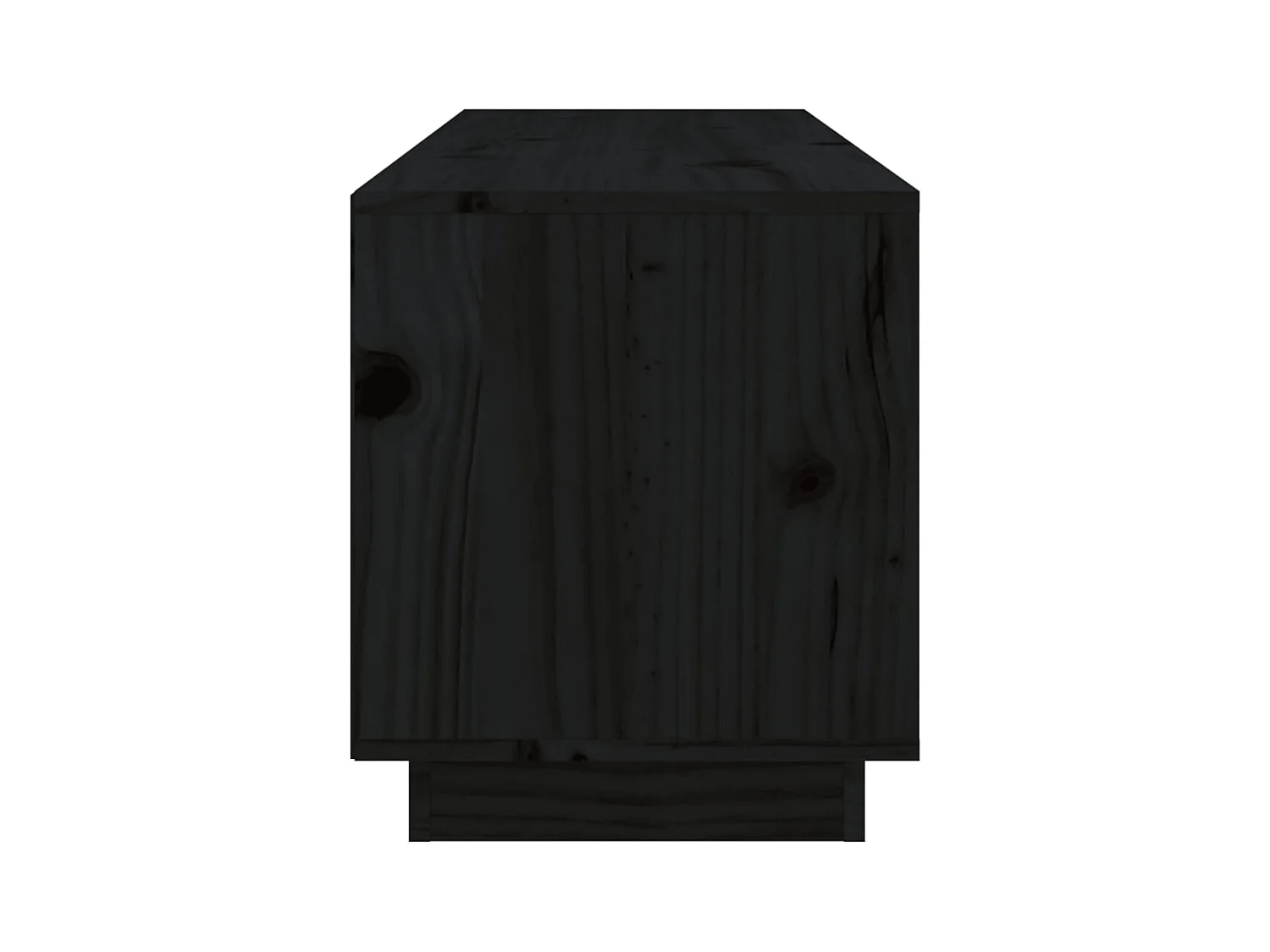 Sofia Marie  Mueble de TV de madera maciza de pino negro 105x34x40 cm
