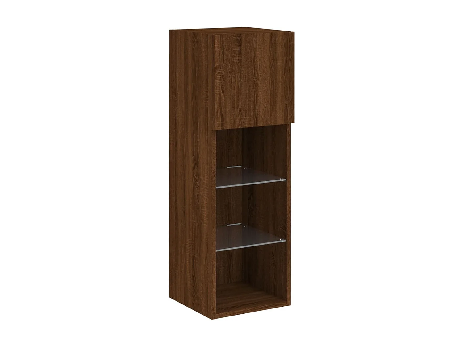 Almar  Tv-meubels met LED-verlichting 2 st 30,5x30x90 cm bruineiken