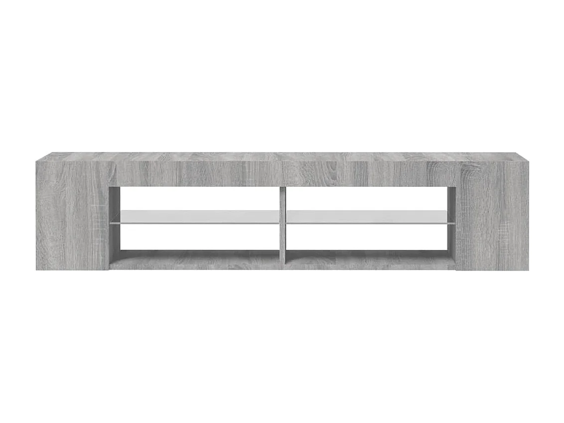 Henryetta  Mueble de TV con luces LED gris Sonoma 135x39x30 cm