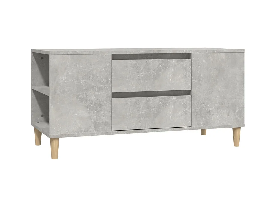Broomfield  Mueble de TV madera contrachapada gris hormigón 102x44,5x50 cm