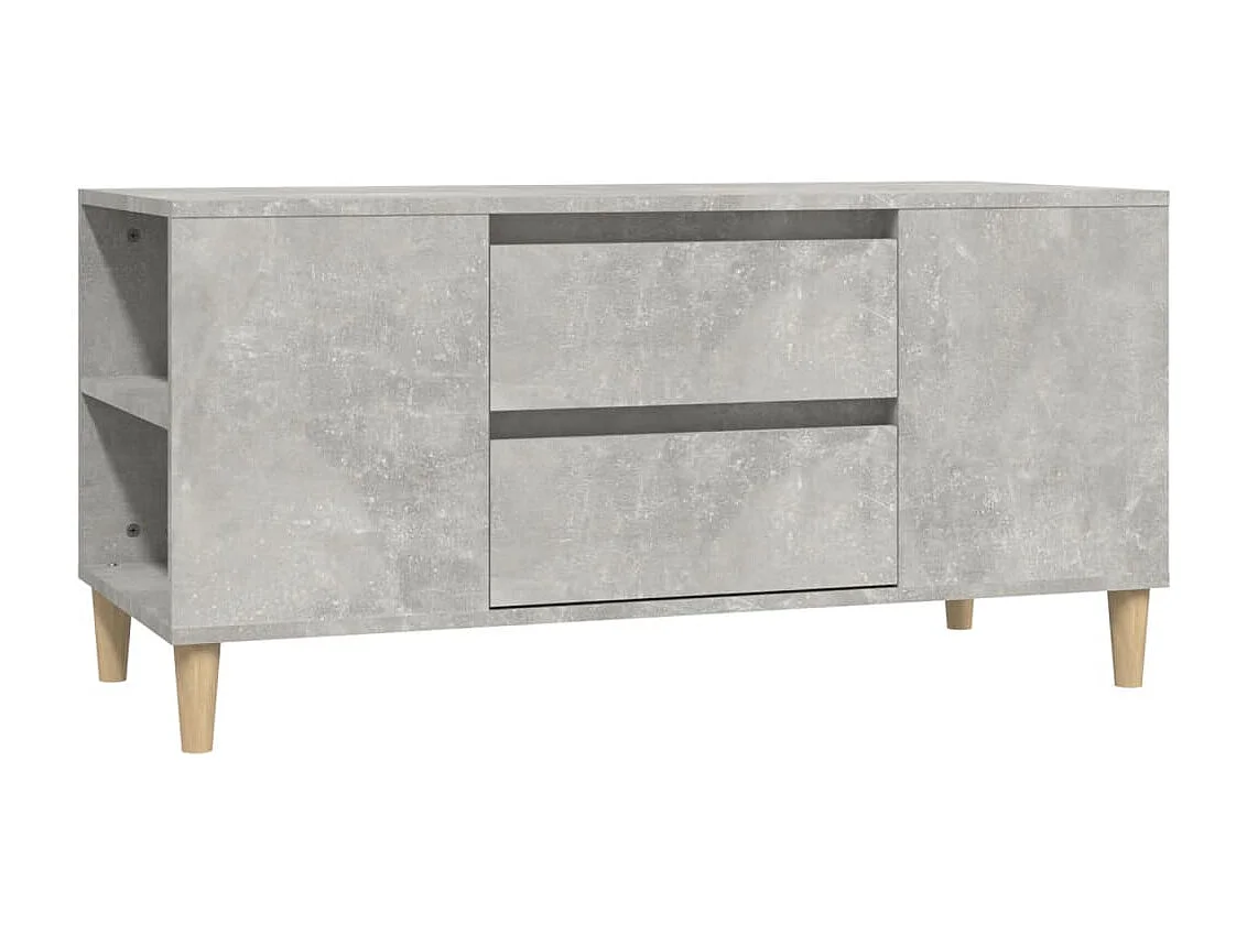 Broomfield  Meuble TV Gris béton 102x44,5x50 cm Bois d'ingénierie
