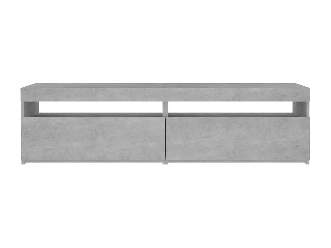 Ilion  Meubles TV 2 pcs avec lumières LED Gris béton 75x35x40 cm