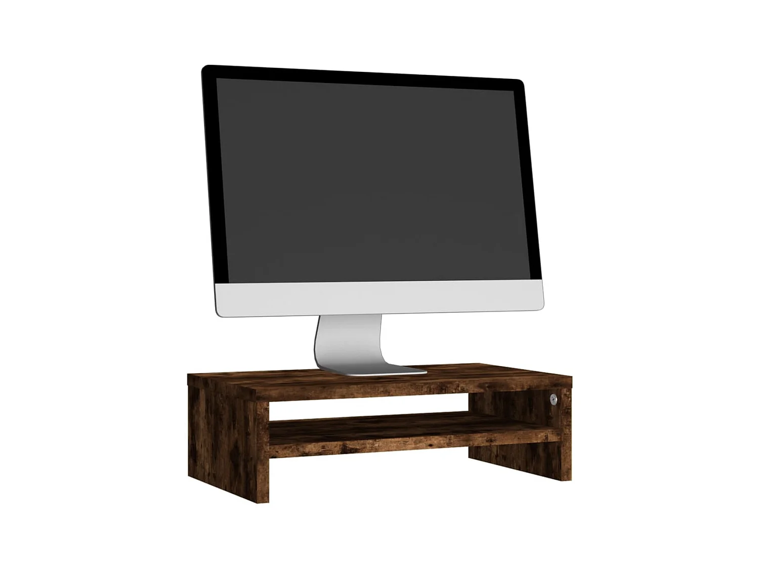 Prolenta Premium -  Support de moniteur Chêne fumé 42x24x13 cm Bois d'ingénierie