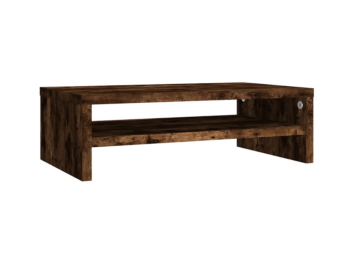 Prolenta Premium -  Support de moniteur Chêne fumé 42x24x13 cm Bois d'ingénierie