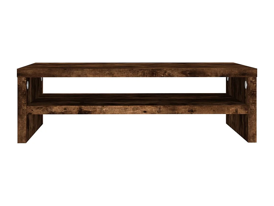 Prolenta Premium -  Monitorstandaard 42x24x13 cm bewerkt hout gerookt eikenkleurig