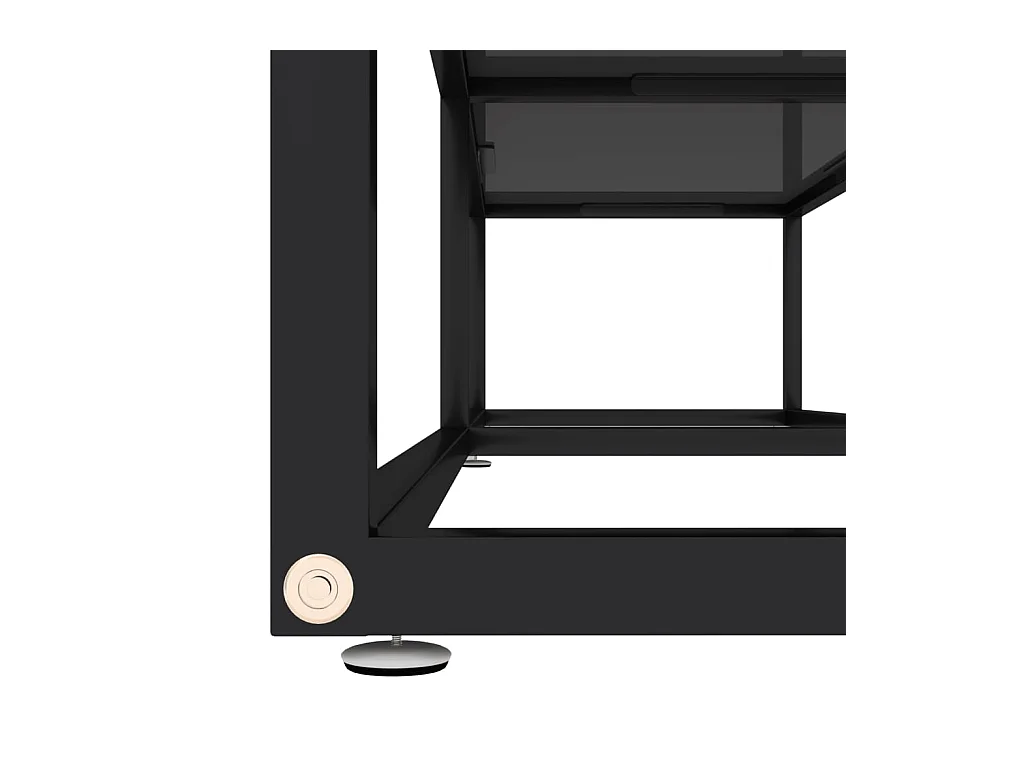 Ballypatrick  Tv-meubel 160x40x40,5 gehard glas zwart