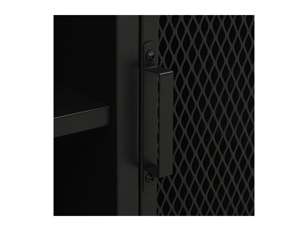 Richan  Mueble de TV metal y MDF marrón rústico 105x36x47 cm