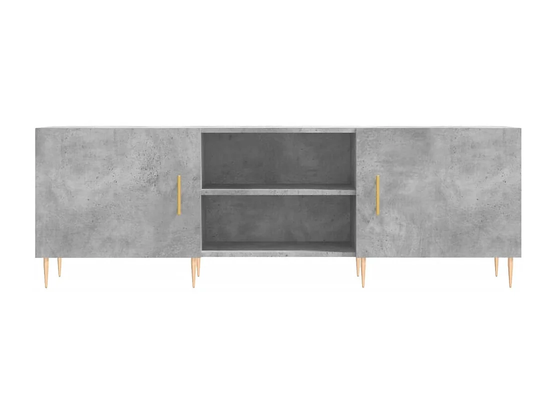 Hermanni  Meuble TV gris béton 150x30x50 cm bois d'ingénierie