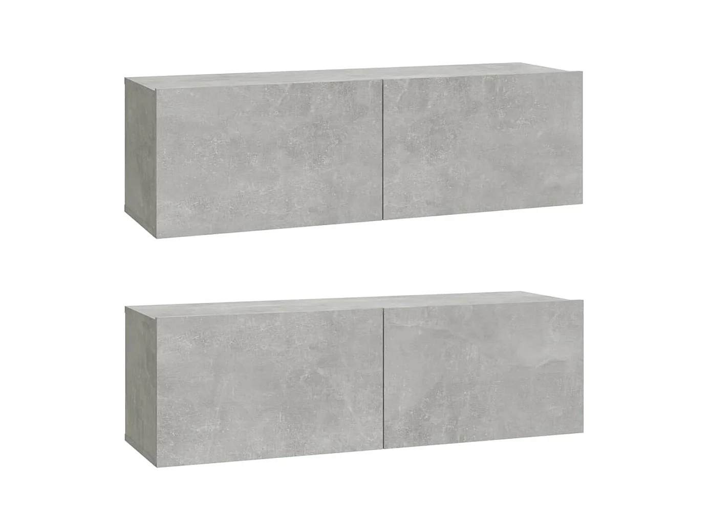 Lorien  Meubles TV 2 pcs Gris béton 100x30x30 cm Bois d'ingénierie