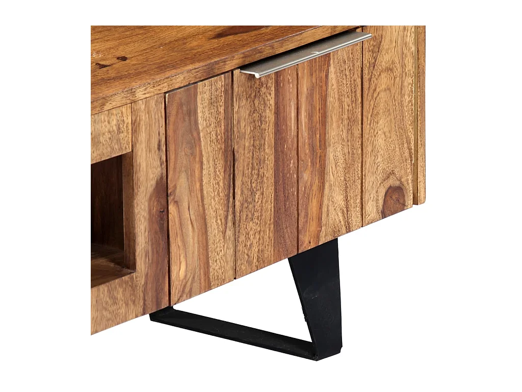 Garden Furniture -  Meuble TV 140x30x40 cm Bois massif