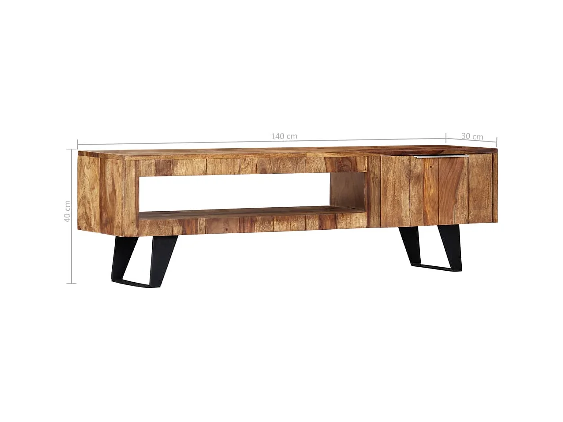 Garden Furniture -  Meuble TV 140x30x40 cm Bois massif