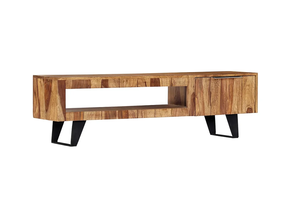 Garden Furniture -  Mueble para TV madera maciza de acacia 140x30x40 cm