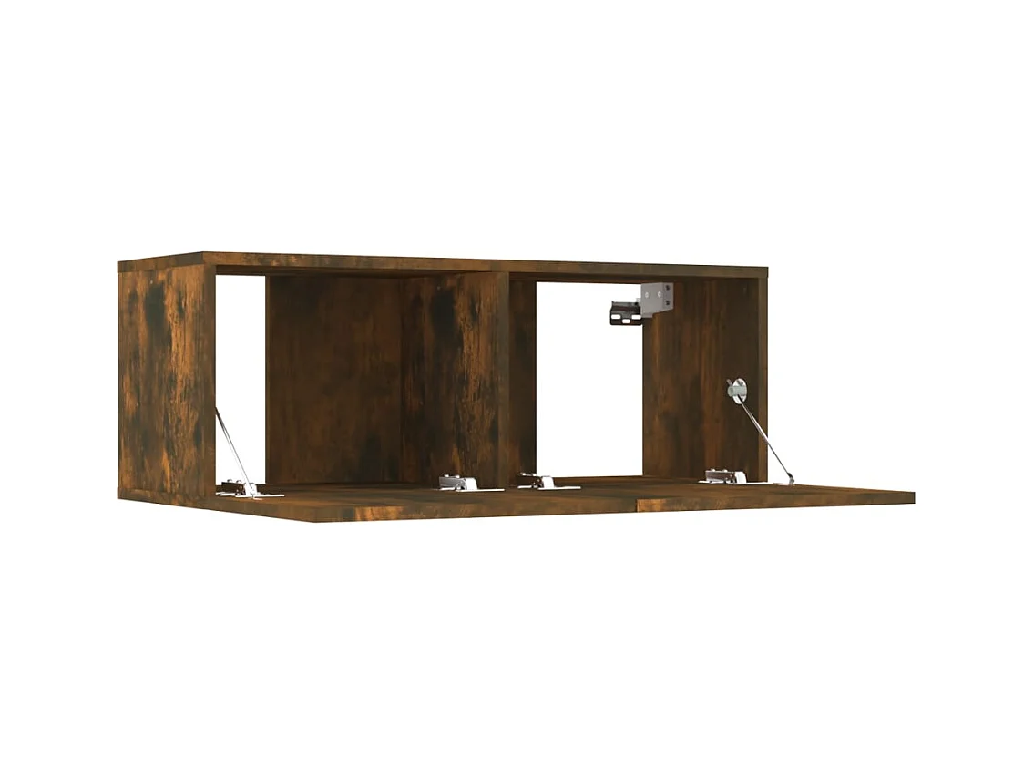 Ballinger  Tv-meubelen 2 st 80x30x30 cm bewerkt hout gerookt eikenkleur