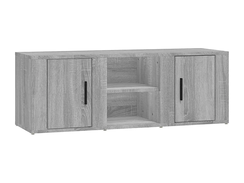 Hidran  Meuble TV Sonoma gris 100x31,5x35 cm Bois d'ingénierie