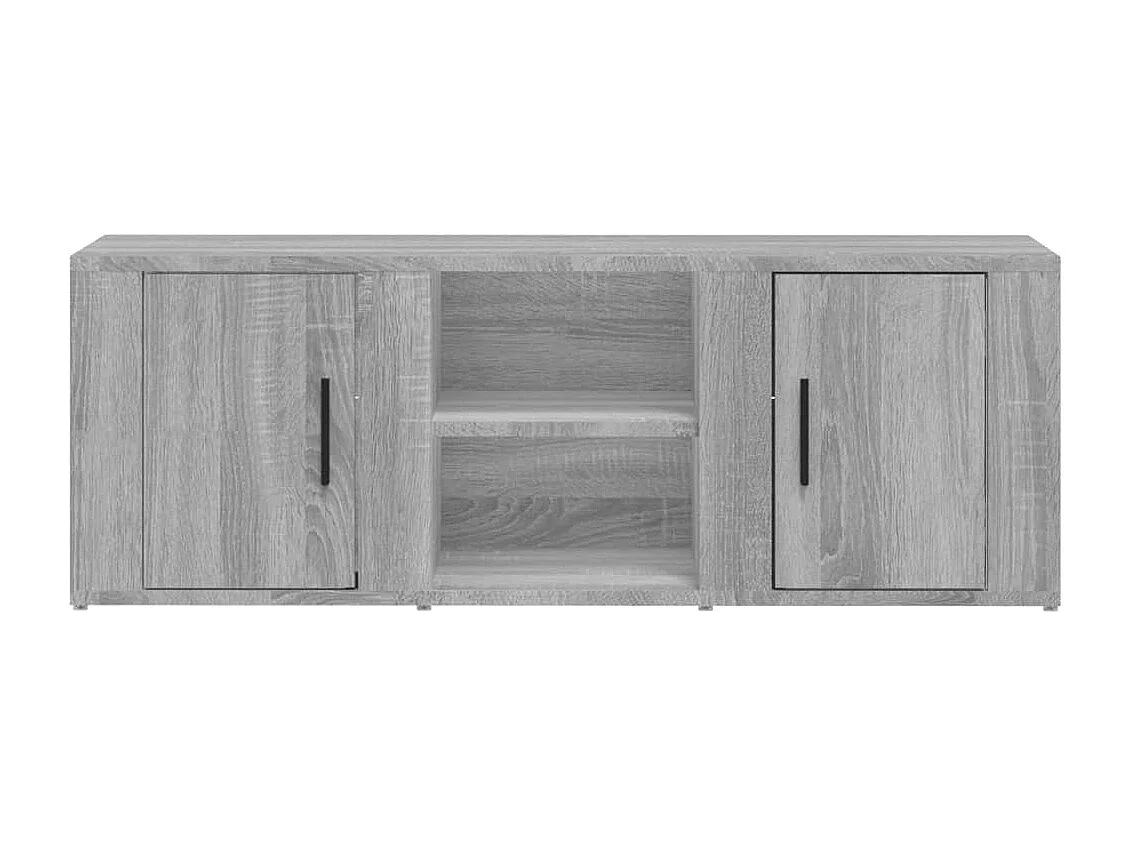Hidran  Meuble TV Sonoma gris 100x31,5x35 cm Bois d'ingénierie