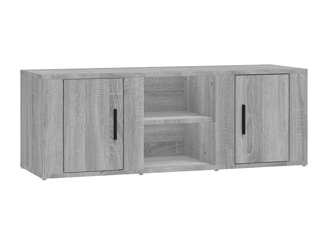 Hidran  Mueble para TV madera contrachapada gris Sonoma 100x31,5x35 cm