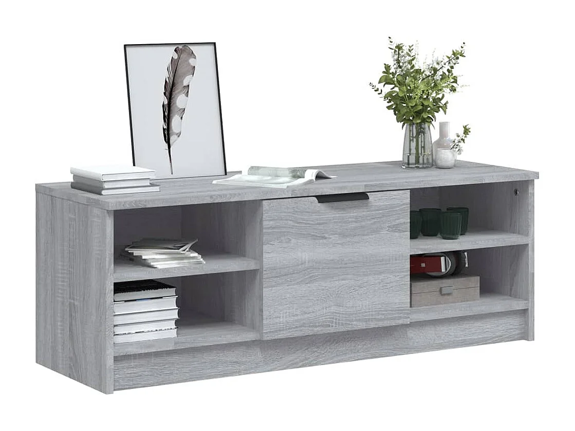 Hilrik  Tv-meubel 102x35,5x36,5 cm bewerkt hout grijs sonoma eikenkleur