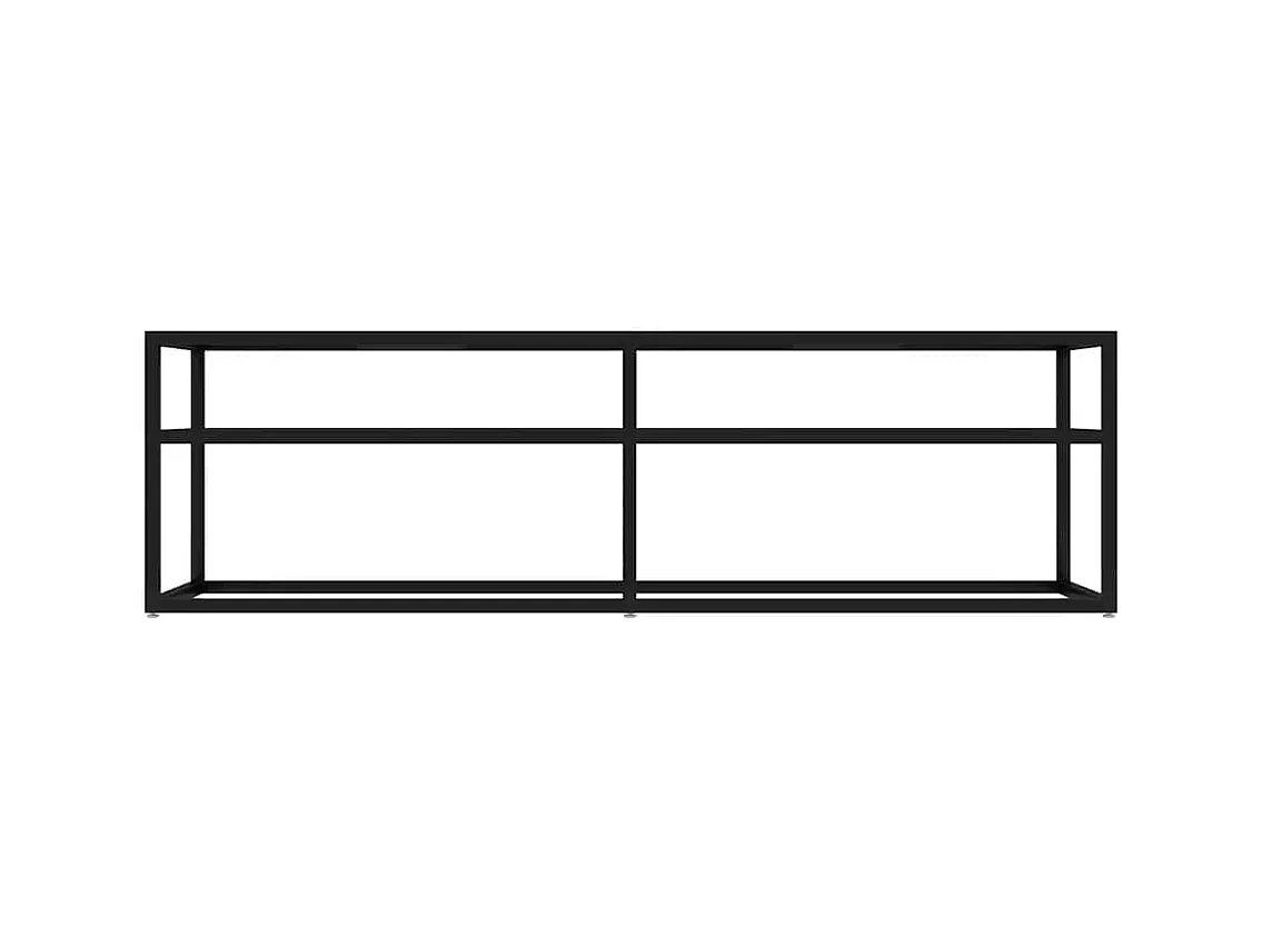 Ballypatrick  Tv-meubel 140x40x40,5 cm gehard glas zwart