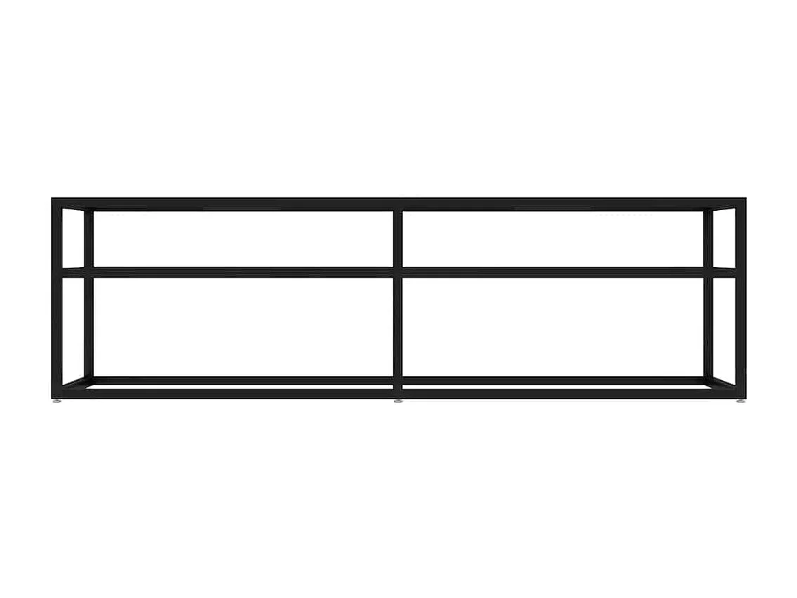 Ballypatrick  Tv-meubel 140x40x40,5 cm gehard glas zwart