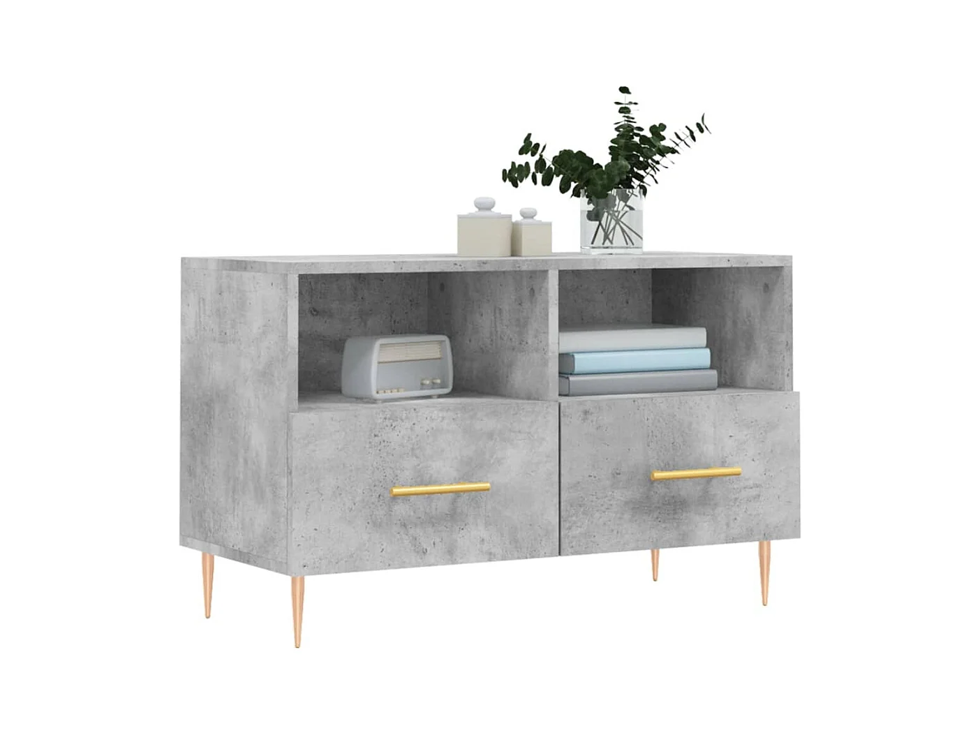 Oona  Mueble para TV madera contrachapada gris hormigón 80x36x50 cm