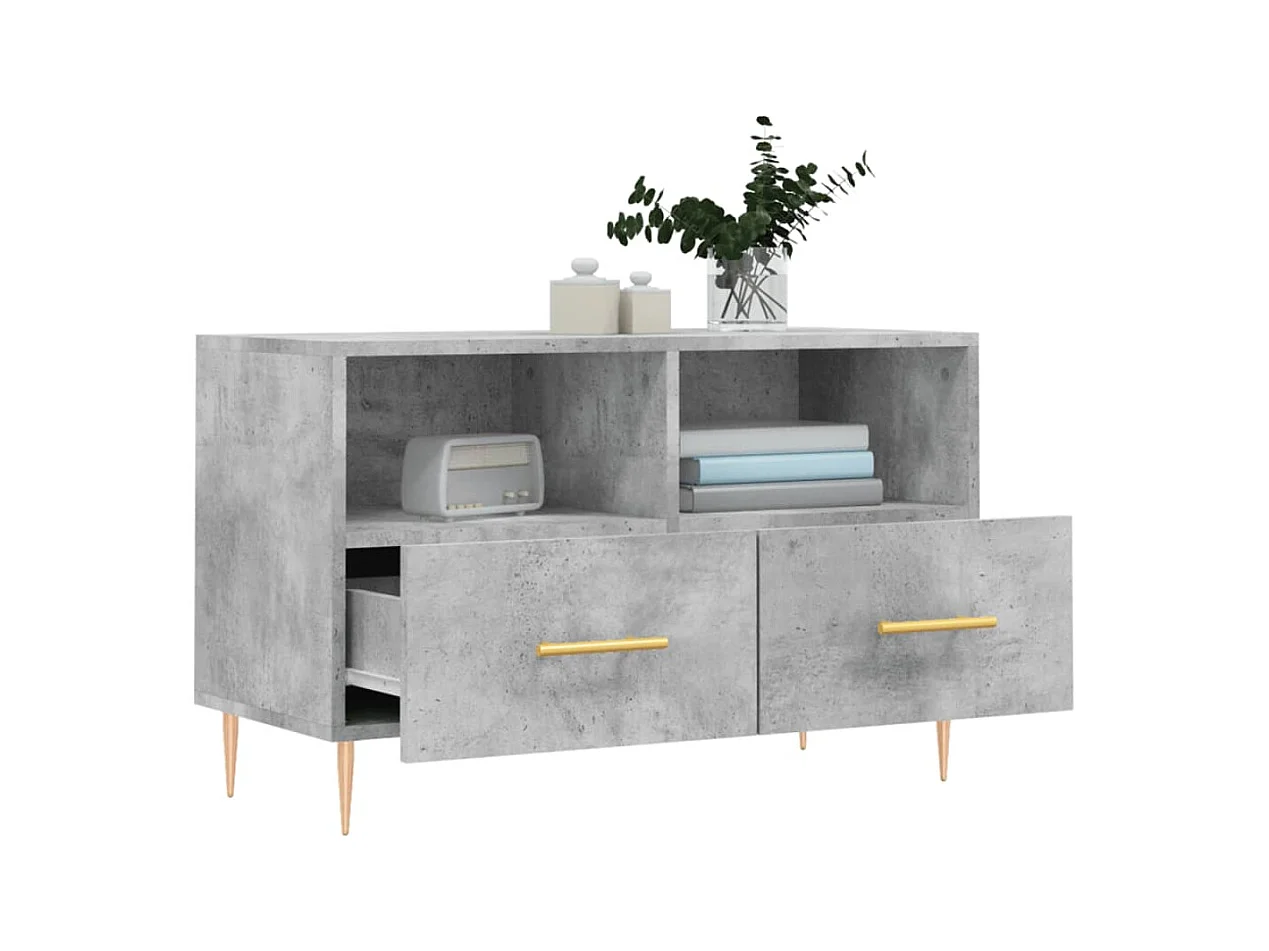 Oona  Mueble para TV madera contrachapada gris hormigón 80x36x50 cm