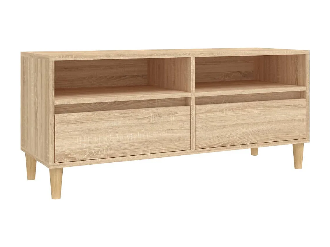 Lin  Mueble de TV madera contrachapada roble Sonoma 100x34,5x44,5 cm
