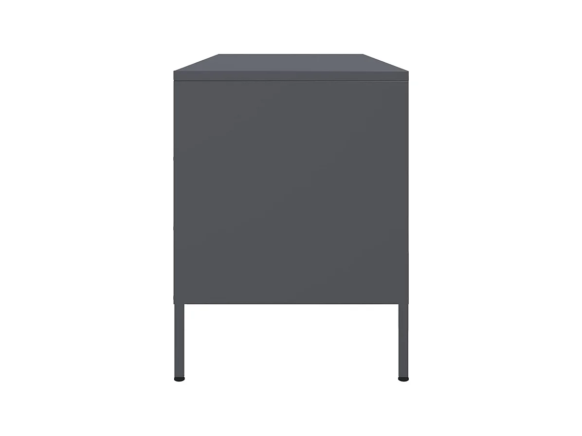 Lampasas  Meuble TV anthracite 100,5x39x50,5 cm acier