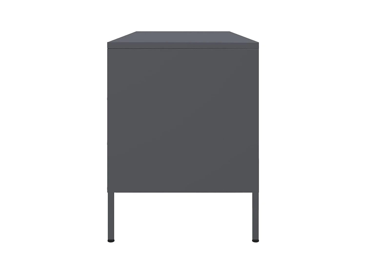 Lampasas  Meuble TV anthracite 100,5x39x50,5 cm acier