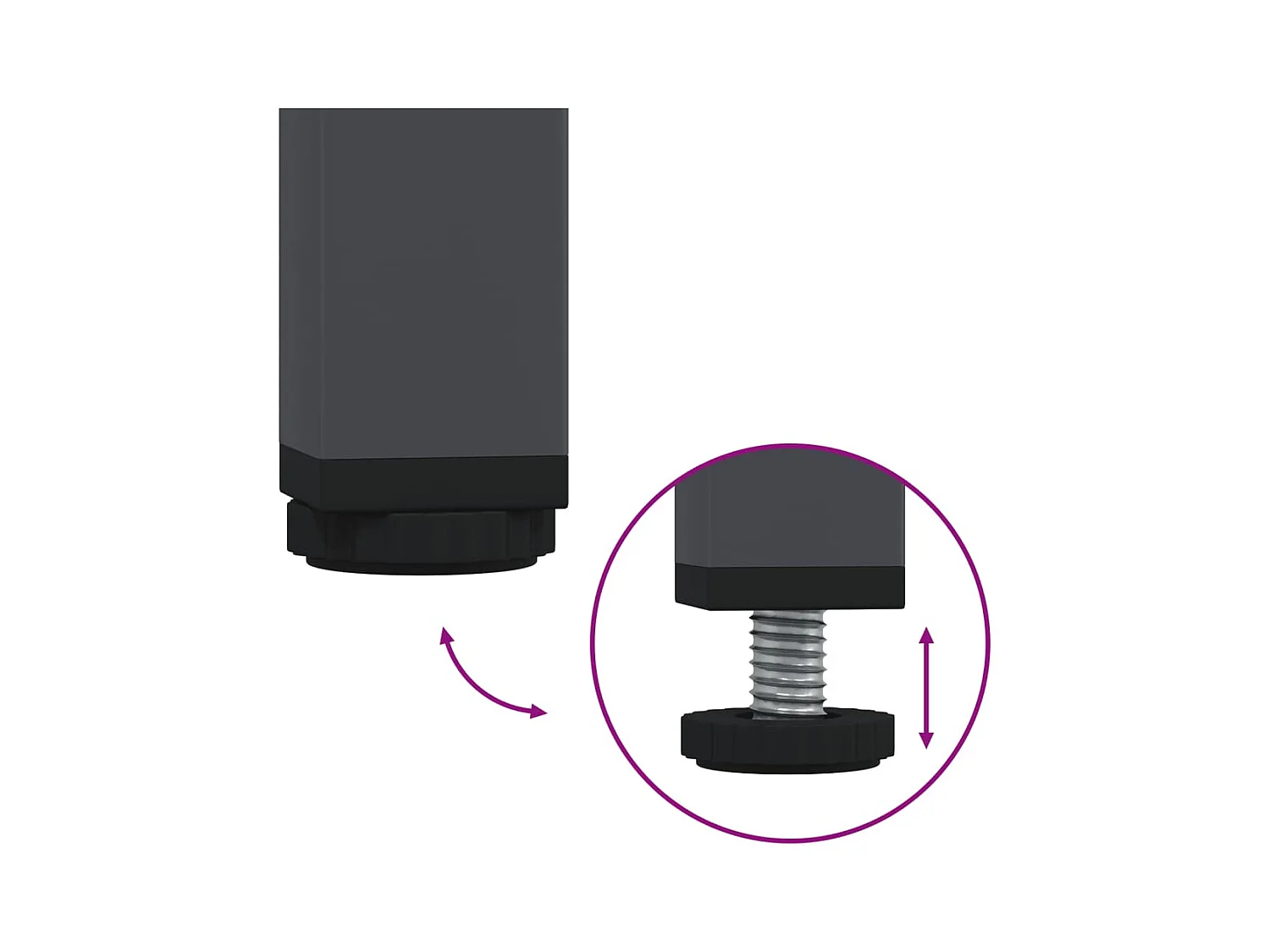 Lampasas  Meuble TV anthracite 100,5x39x50,5 cm acier