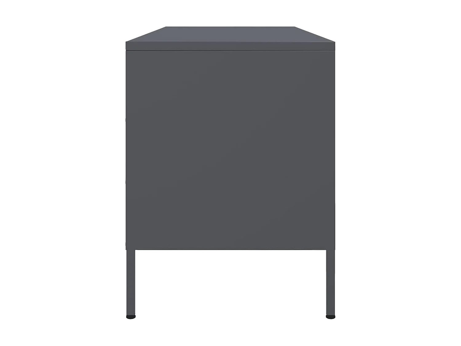 Lampasas  Meuble TV anthracite 100,5x39x50,5 cm acier